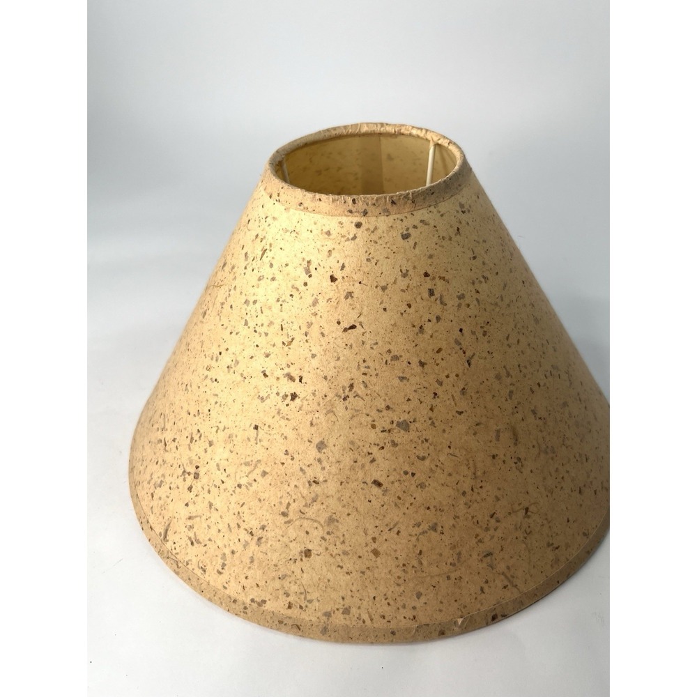 Vintage Speckled Cork Lamp Shade Brown Medium Cottagecore Country Farmhouse